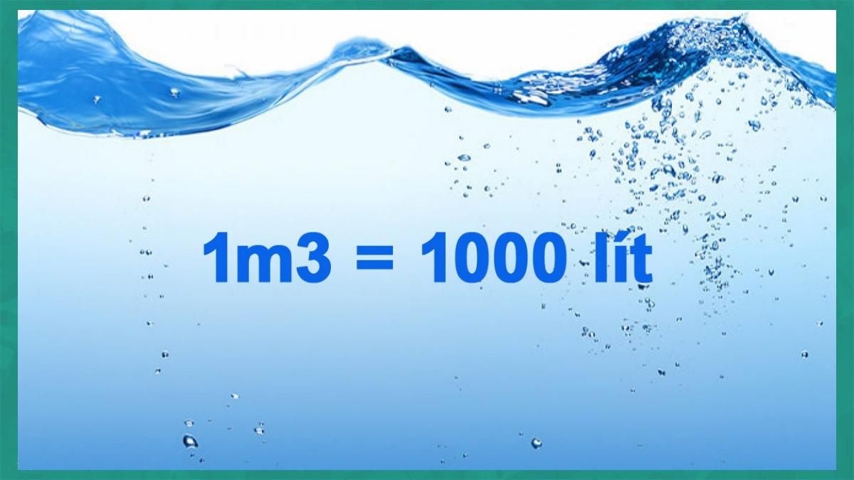 1 khối nước bao nhiêu lít?