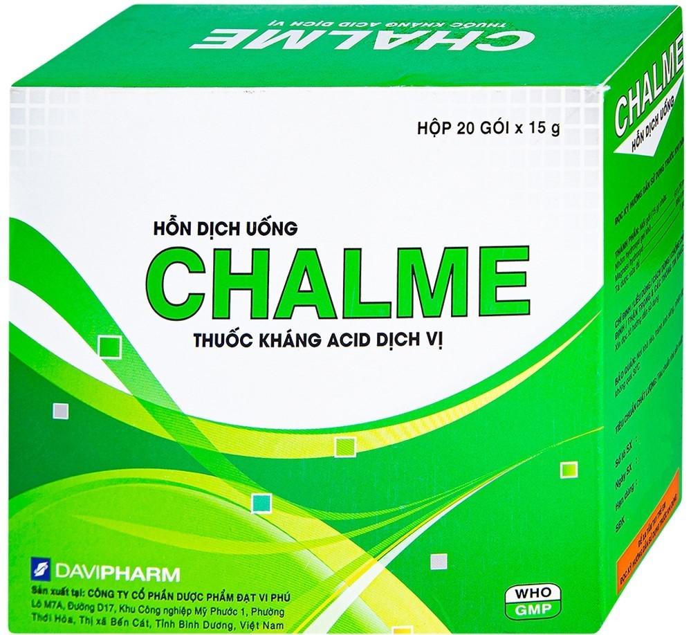 Chalme là thuốc hỗn dịch uống, được sản xuất bởi Davipharm