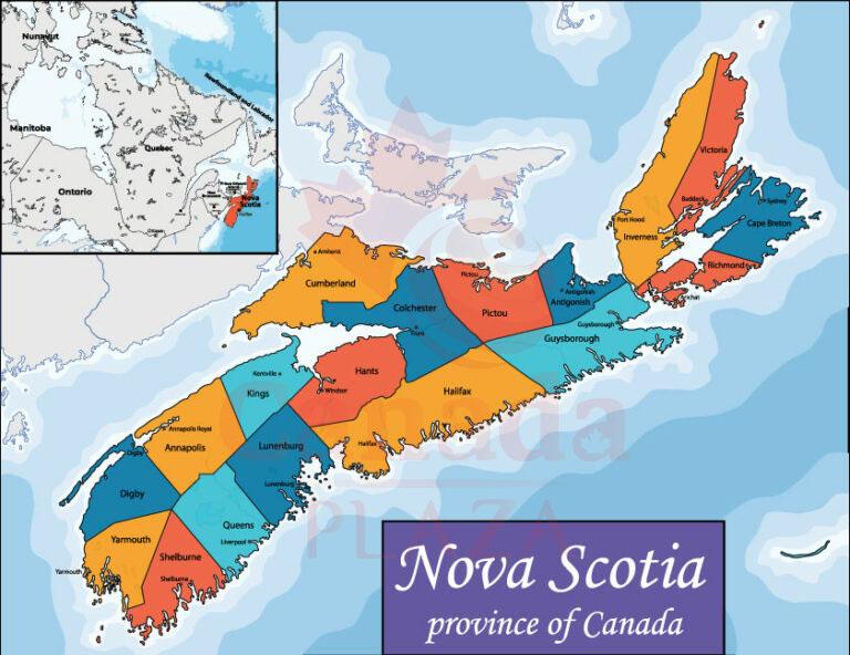 Bản đồ Nova Scotia 1