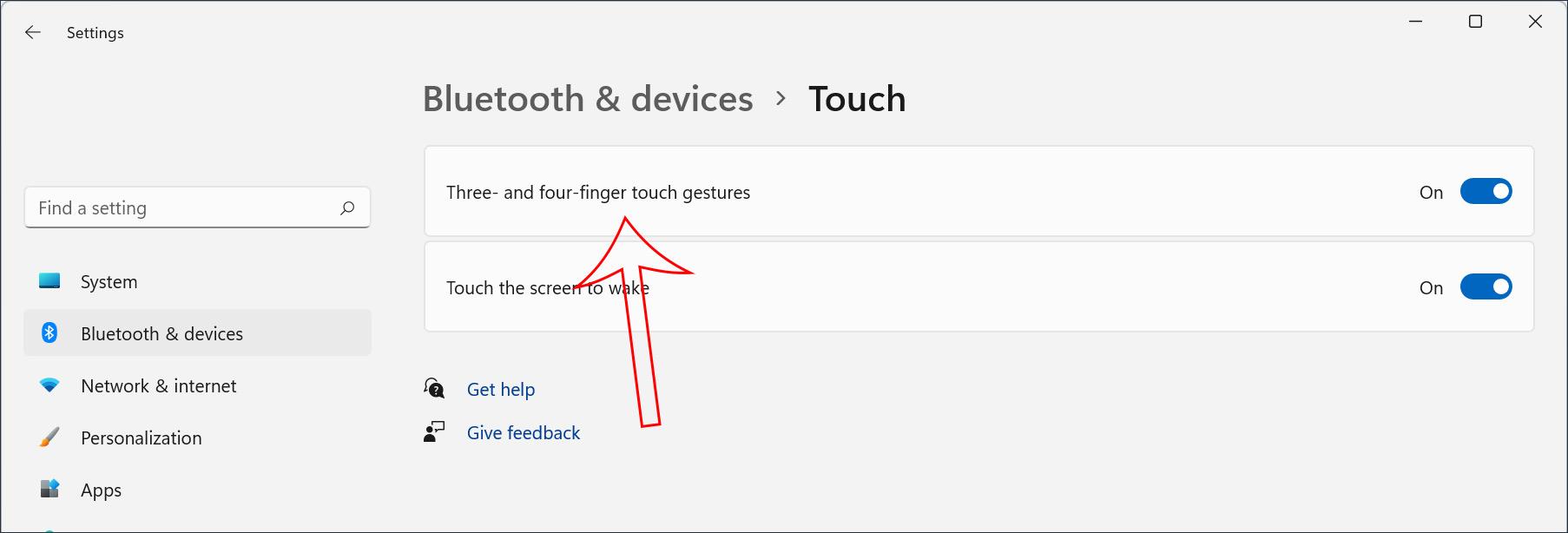Thao tác touchpad trên Windows 10