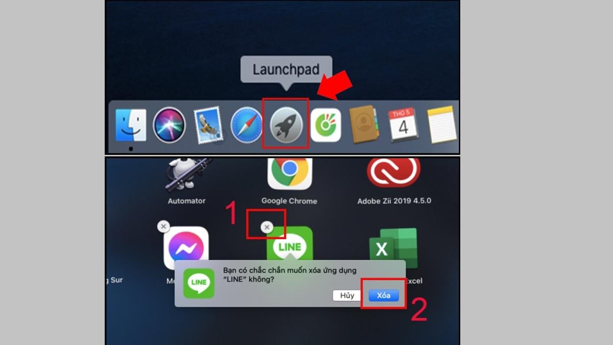 Cách xóa ứng dụng trên Macbook được tải từ App Store bằng Launchpad