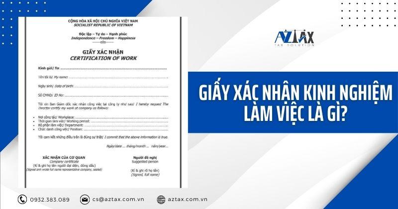 Giấy xác nhận kinh nghiệm làm việc là gì?