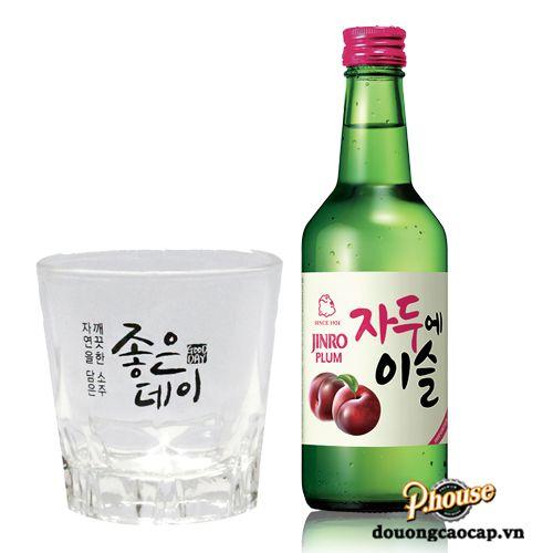 Rượu Jinro Soju Plum 13% - Chai 360ml - Thùng 20 Chai