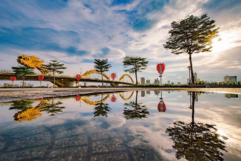 Drangon Bridge in Danang city