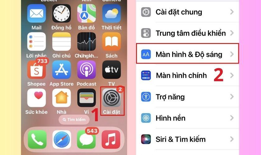 cách thay đổi cỡ chữ trên iphone thông qua cài đặt