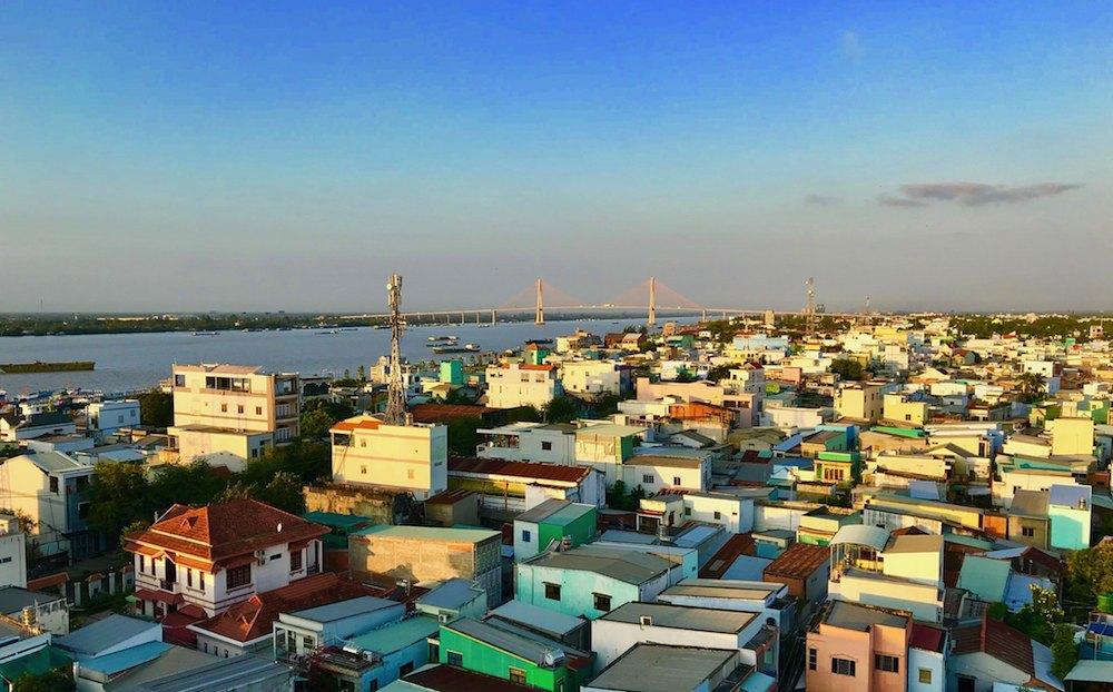 View of My Tho and Mekong River