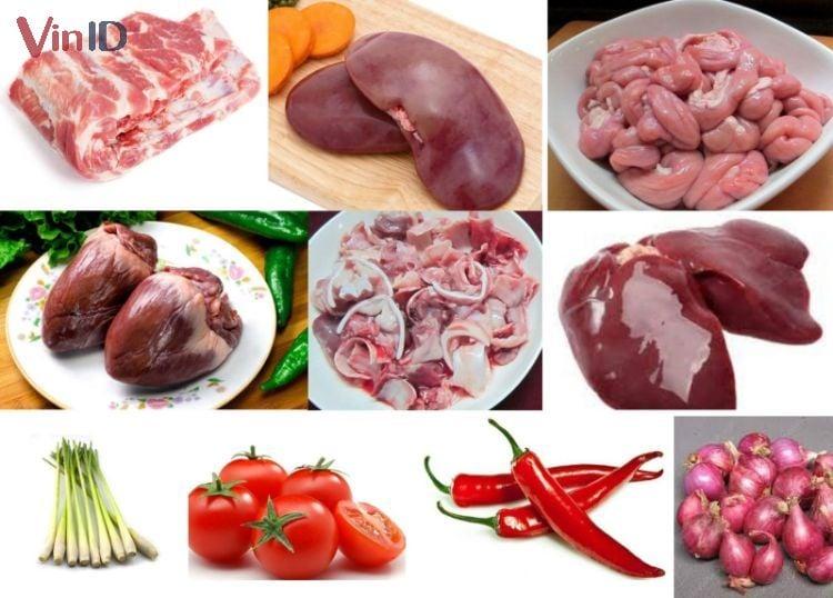 Nguyên liệu làm nên món lẩu lòng heo thơm ngon