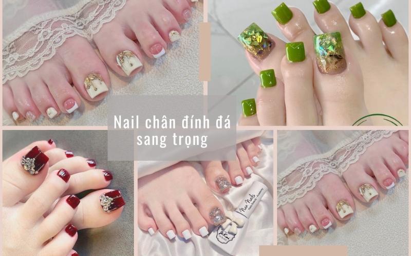 Nail chân đính đá