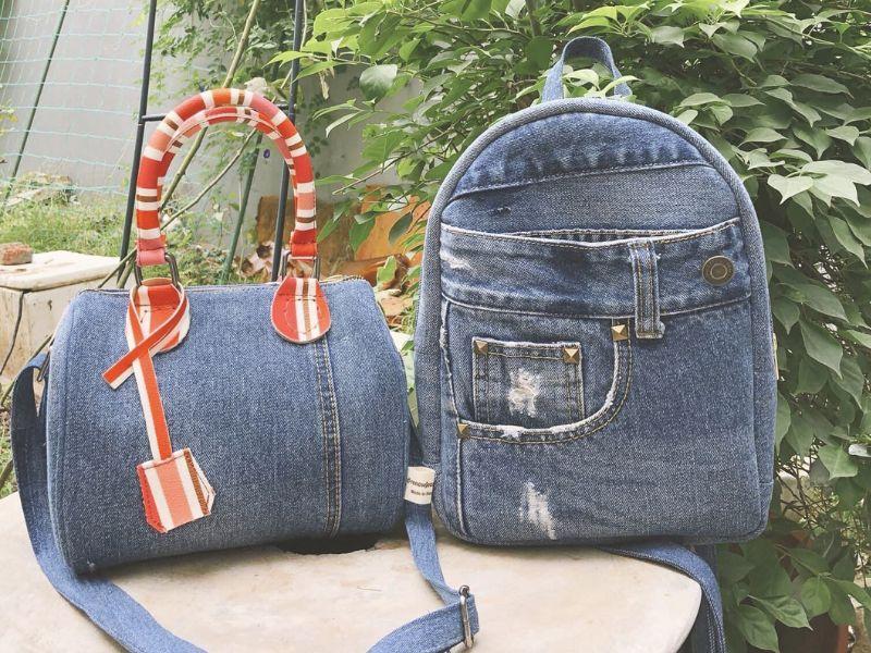 Bạn có thể tái chế quần jeans cũ thành một chiếc balo xinh xắn (Nguồn: Phụ nữ Việt Nam)